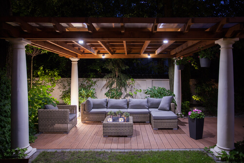 decorated patio